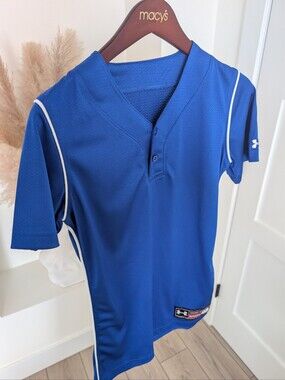 Under Armour Royal Blue Performance Tee with White Logo